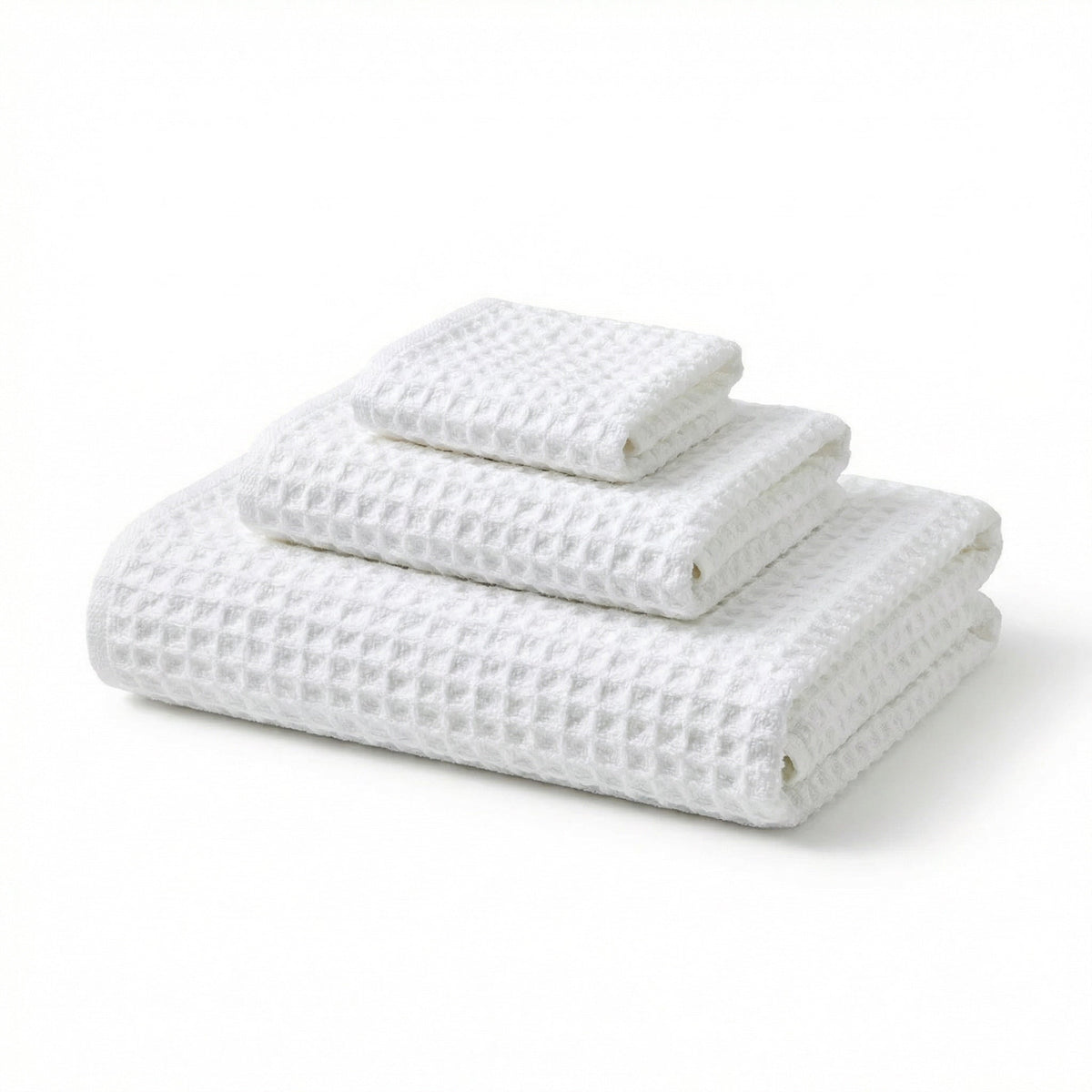 Cloud Waffle Geometry Bath Towel & Washcloth