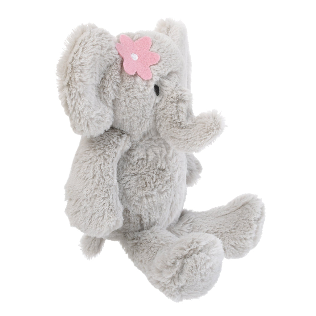 Floral Elephant Gray Plush Stuffed Animal