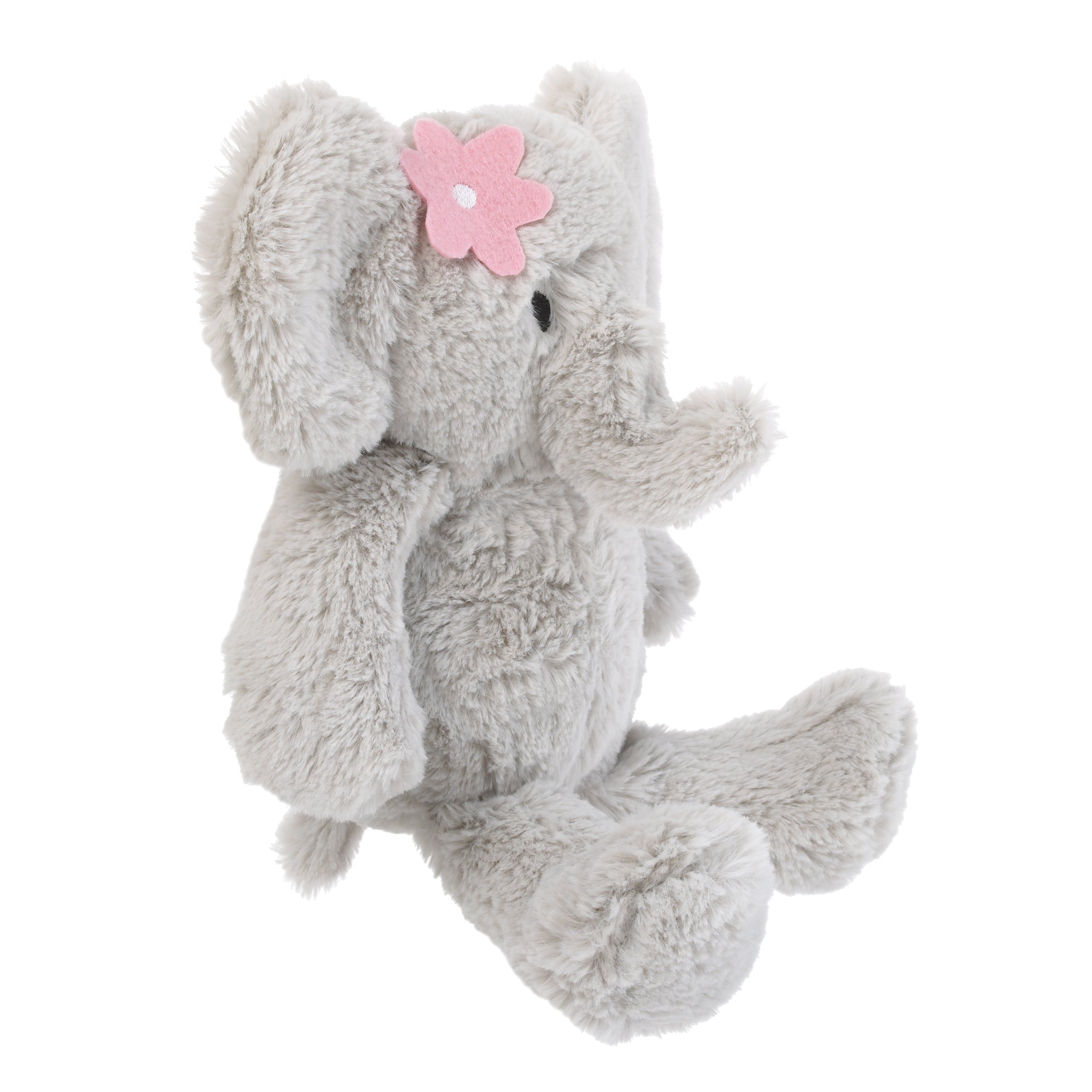 Floral Elephant Gray Plush Stuffed Animal