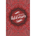 Contacts & Addresses: Geometric Design (Red, Black & White) Small 6" X 9" - Paperback