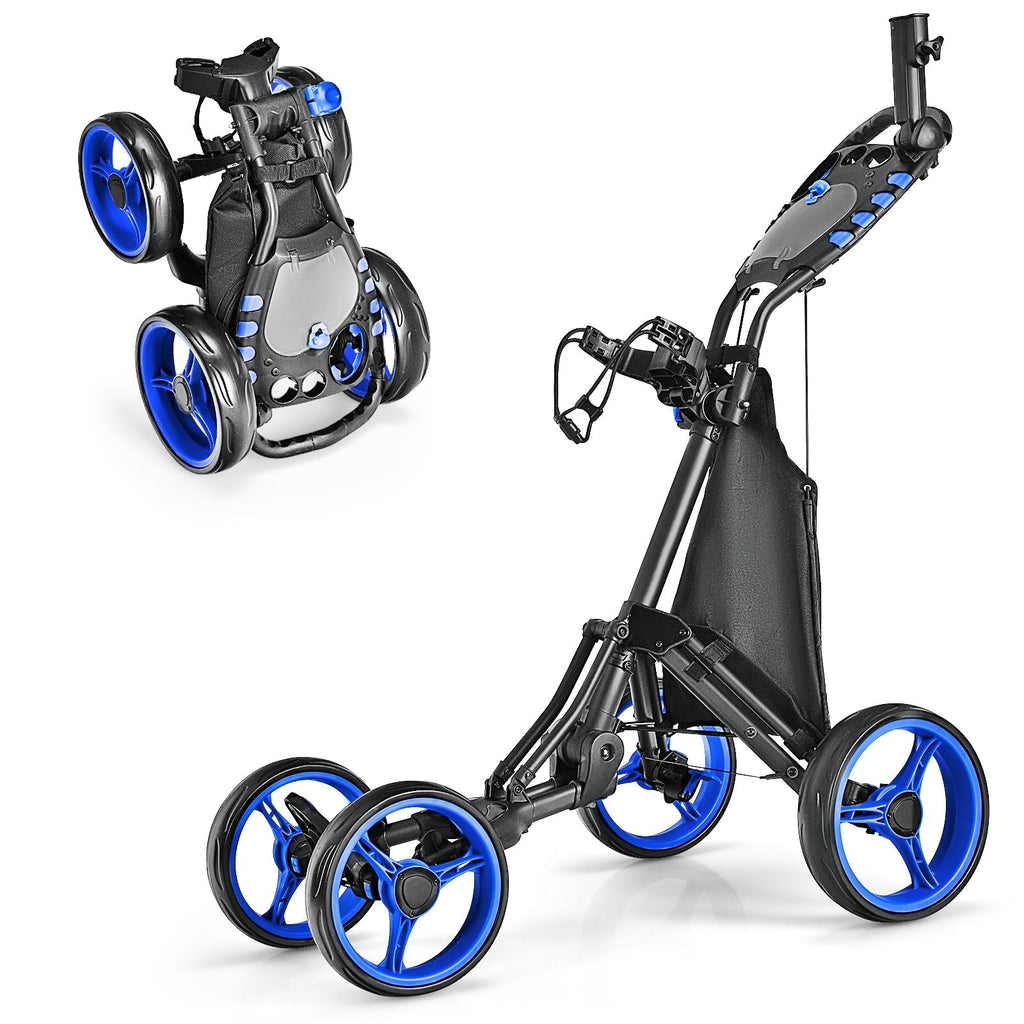 Golf Push Pull Cart with Foot Brake