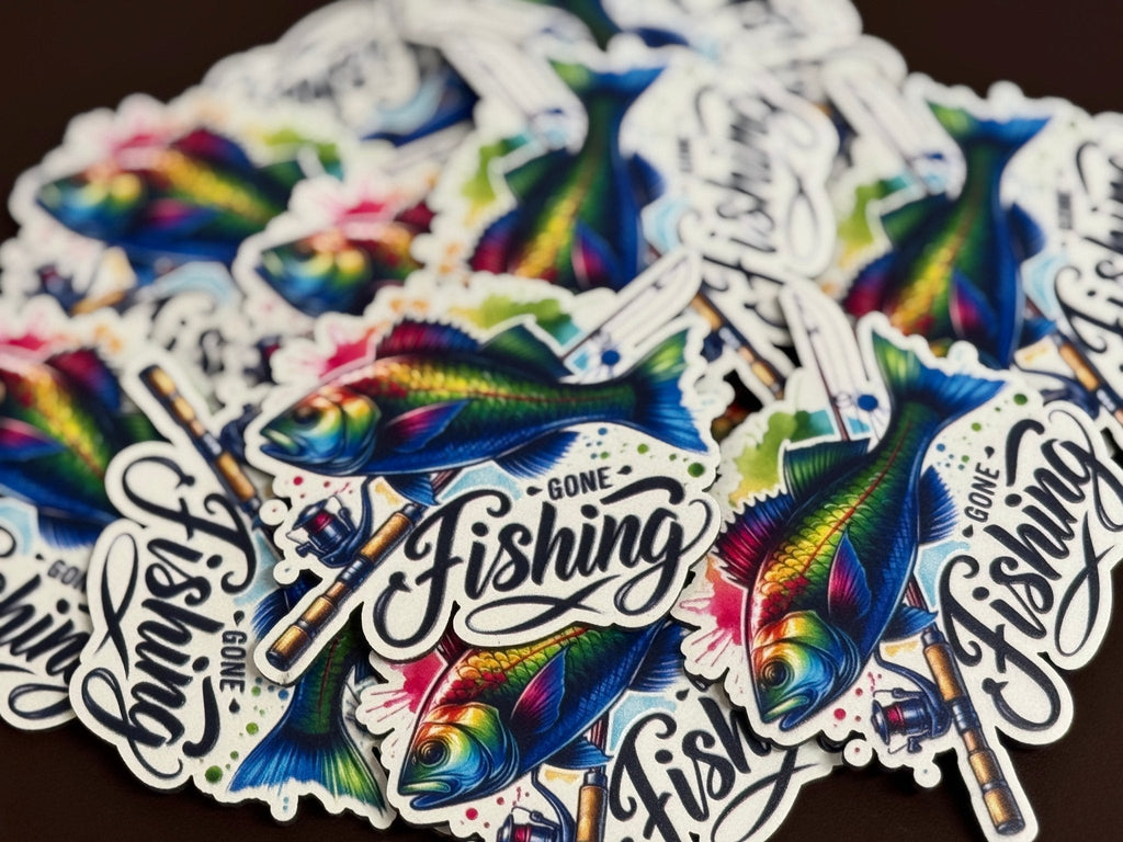 Gone Fishing 4 UV Printed Patches