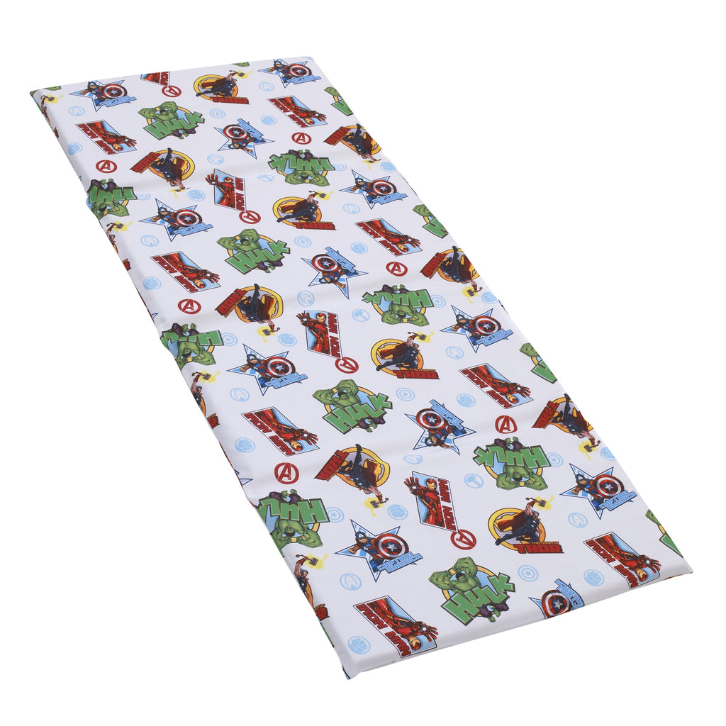 The Avengers I Am A Hero Blue, Green, Red, and Yellow Preschool Nap Pad Sheet
