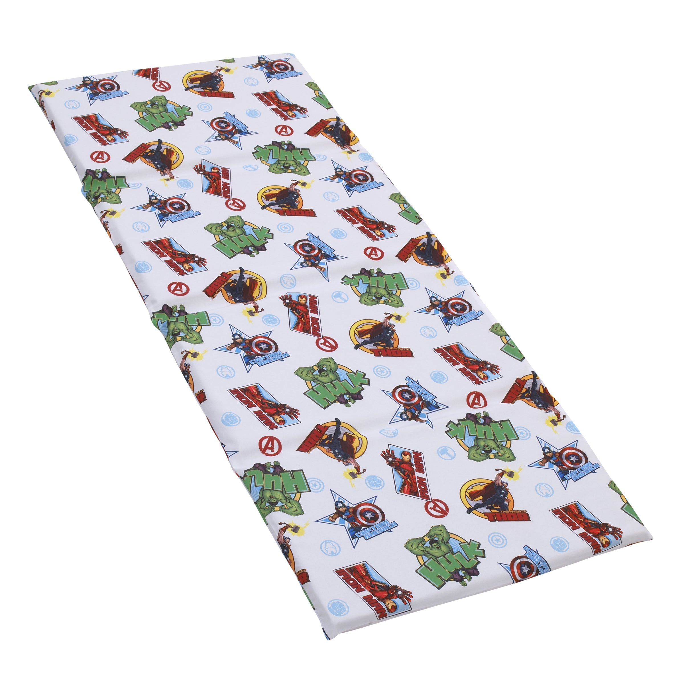 The Avengers I Am A Hero Blue, Green, Red, and Yellow Preschool Nap Pad Sheet