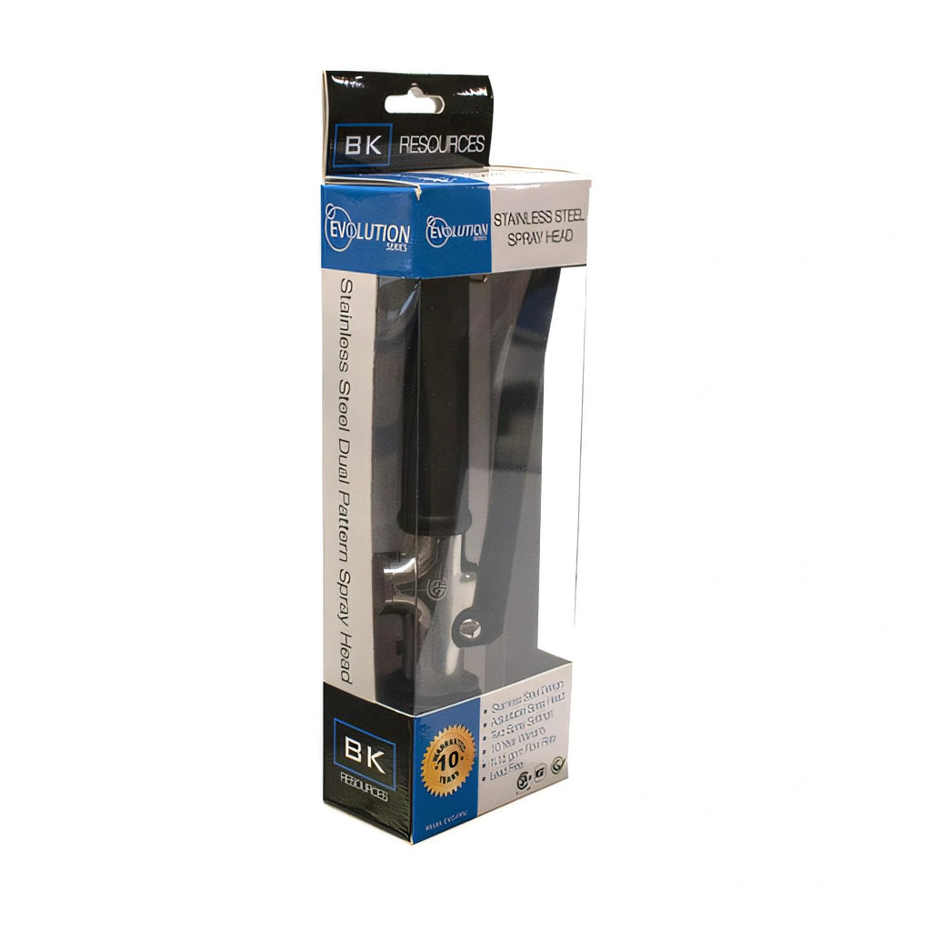 BK Resources EVO-PRV Pre-Rinse Spray Head, Dual Pattern, 1.0 GPM, Stainless Steel