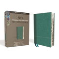 NIV, Personal Size Reference Bible, Large Print, Imitation Leather, Blue, Indexed, Red Letter Edition, Comfort Print - Imitation Leather