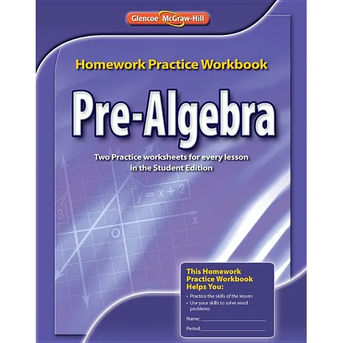 Pre-Algebra Homework Practice Workbook - Paperback