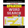 Large Print SPANISH WORD SEARCH Book; 2 - Paperback