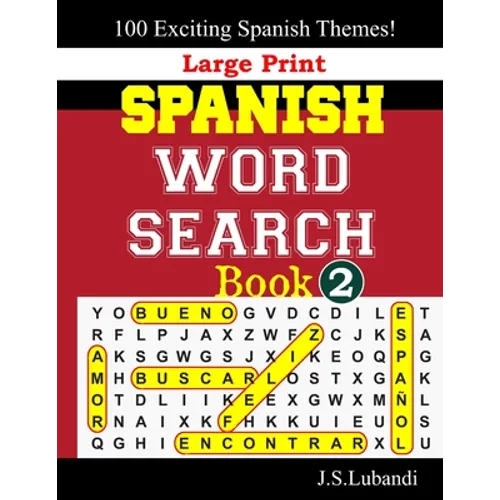 Large Print SPANISH WORD SEARCH Book; 2 - Paperback