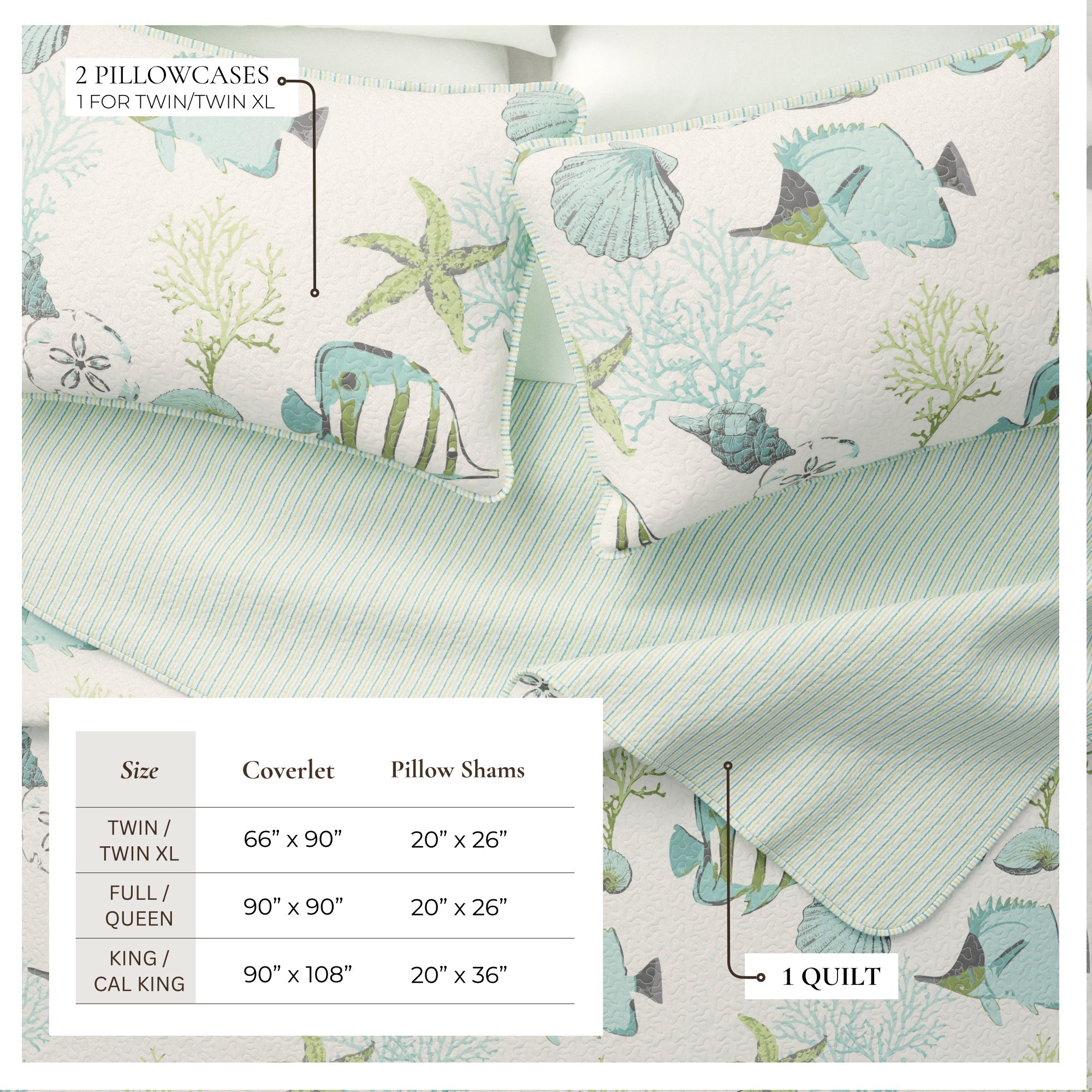 Seaside Collection Quilt Set