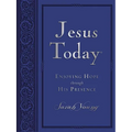 Jesus Today, Large Text Blue Leathersoft, with Full Scriptures: Experience Hope Through His Presence (a 150-Day Devotional) - Imitation Leather