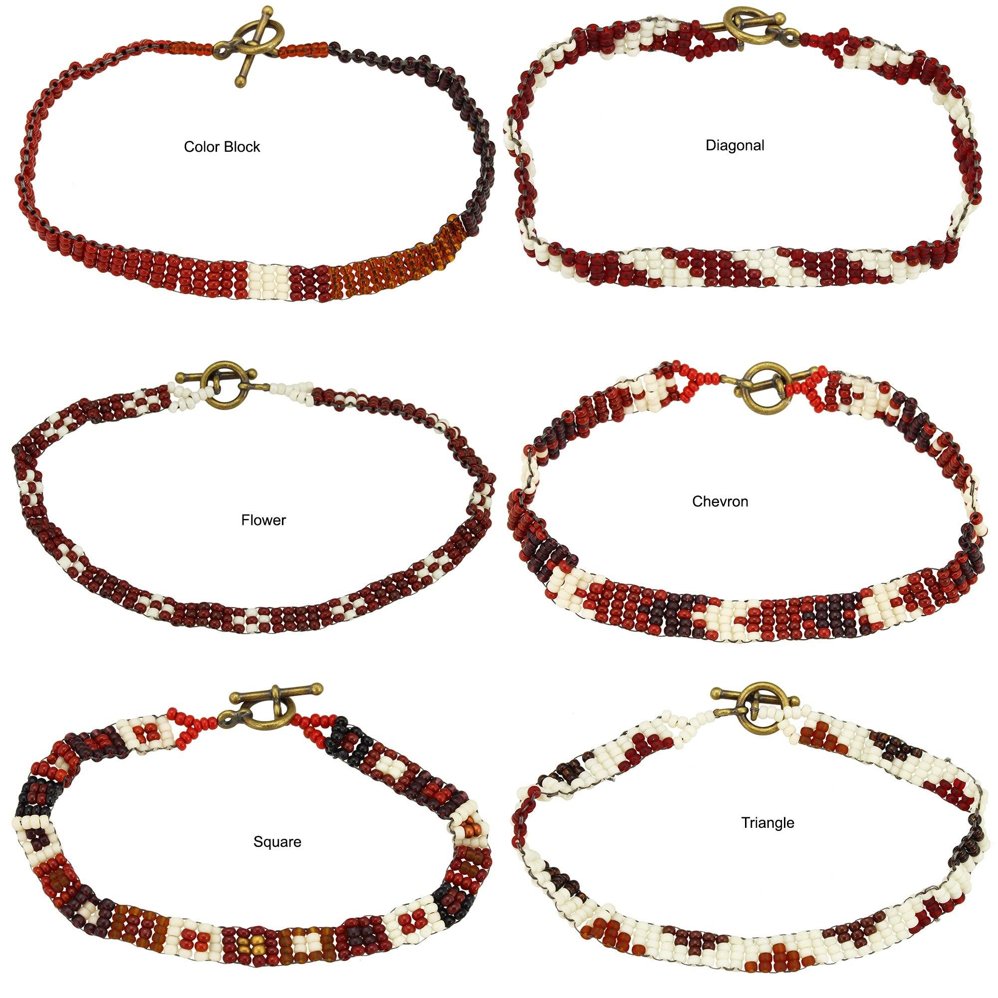 Haitian Bead Weaver Earth Tone Bracelet