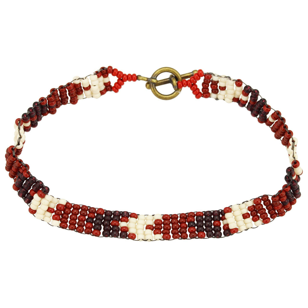 Haitian Bead Weaver Earth Tone Bracelet