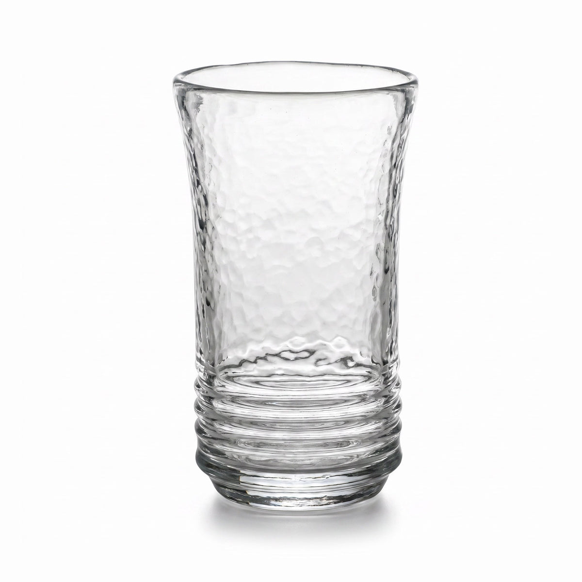 Hand-Blown Ribbed Drinking Glass