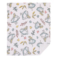 Disney Alice in Wonderland Light Blue, Pink, Yellow, and White Super Soft Plush Sherpa Baby Blanket