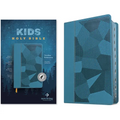 NLT Kids Bible, Thinline Reference Edition (Leatherlike, Camo Blue, Indexed, Red Letter) - Imitation Leather