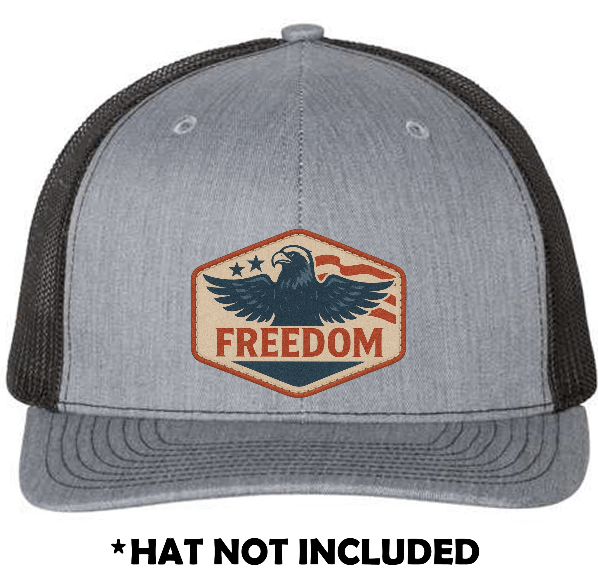 Hexagon American Eagle Freedom UV Printed Hat Patch