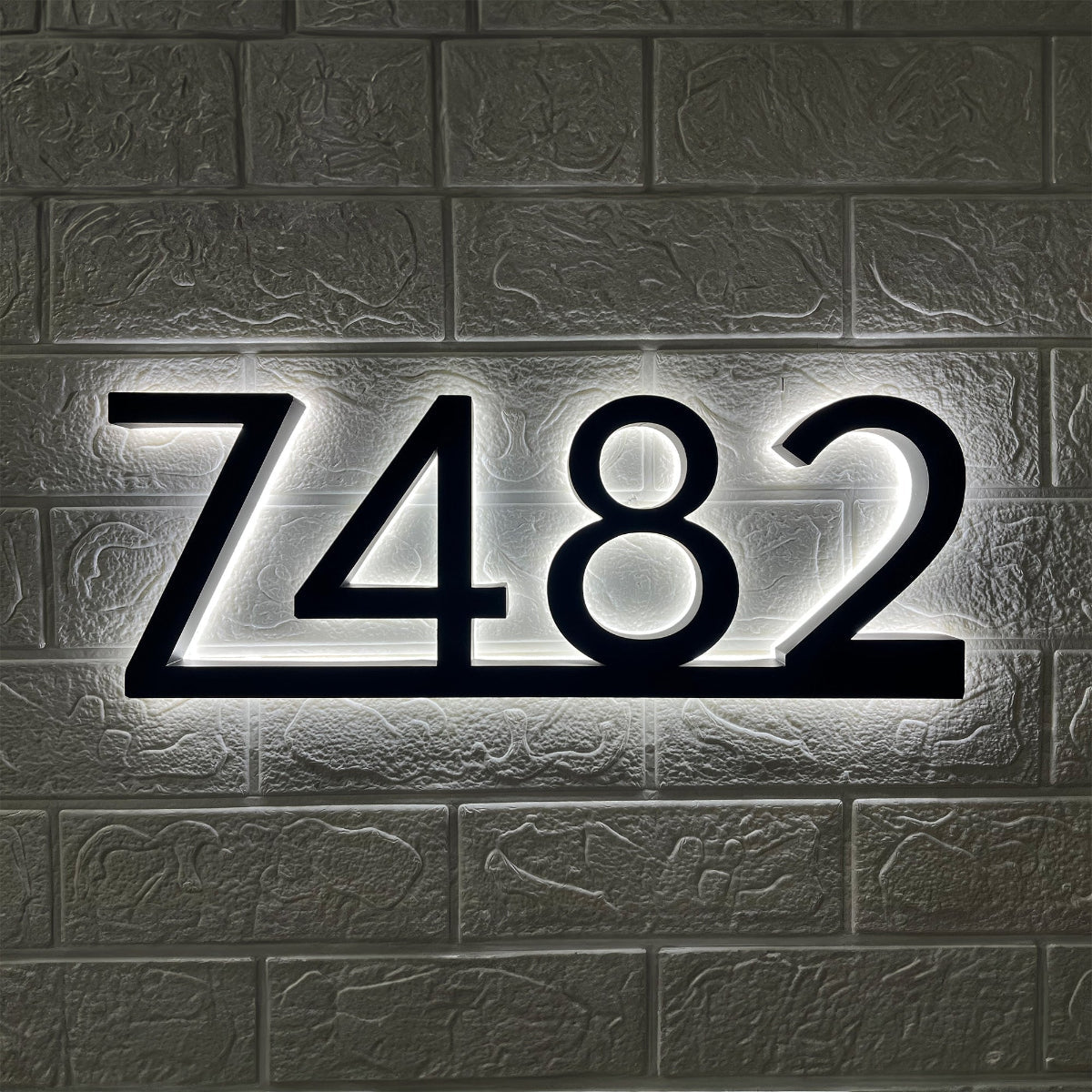 Backlit LED House Numbers with Underline – Modern Illuminated Address Numbers