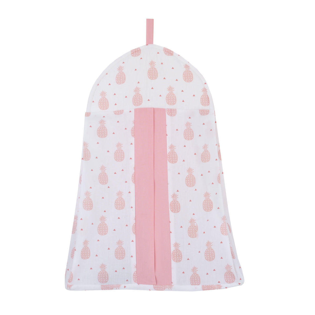 NoJo Tropical Flamingo Pink & White 100% Cotton 4 Piece Nursery Crib Bedding Set - Embroidered Quilt, Fitted Sheet, Dust Ruffle, and Diaper Stacker