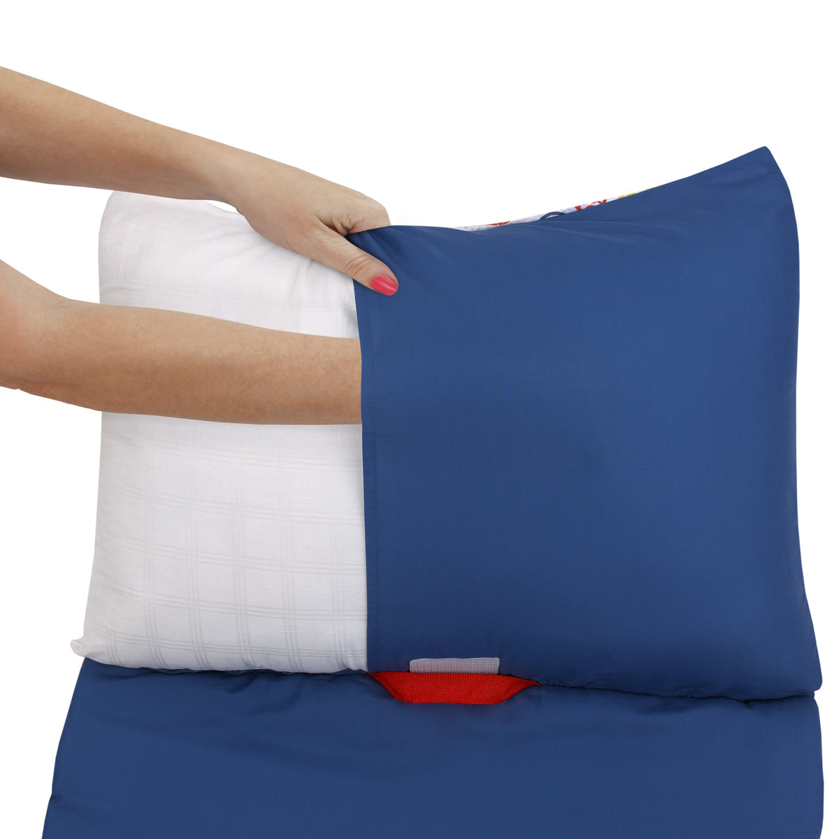 Spidey and His Amazing Friends Blue, Red, Yellow, and Green, Team Up Deluxe Easy Fold Toddler Nap Mat