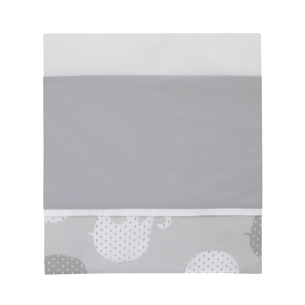 NoJo Dreamer Gray Elephant 8-Piece Nursery Crib Bedding Set