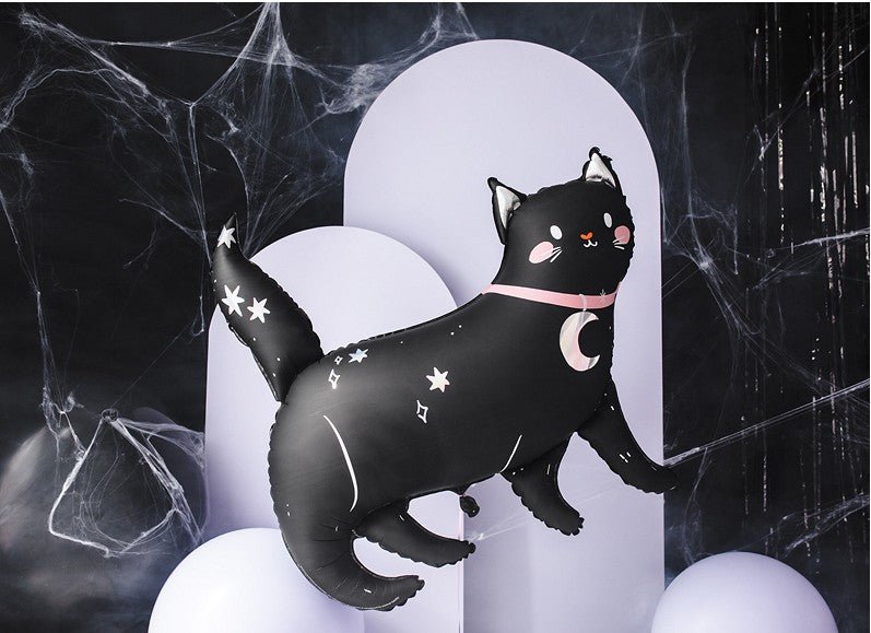 Holographic Black Cat Balloon