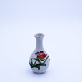Homco Mini Porcelain Bud Vase — Floral Transfer with Gold Rim