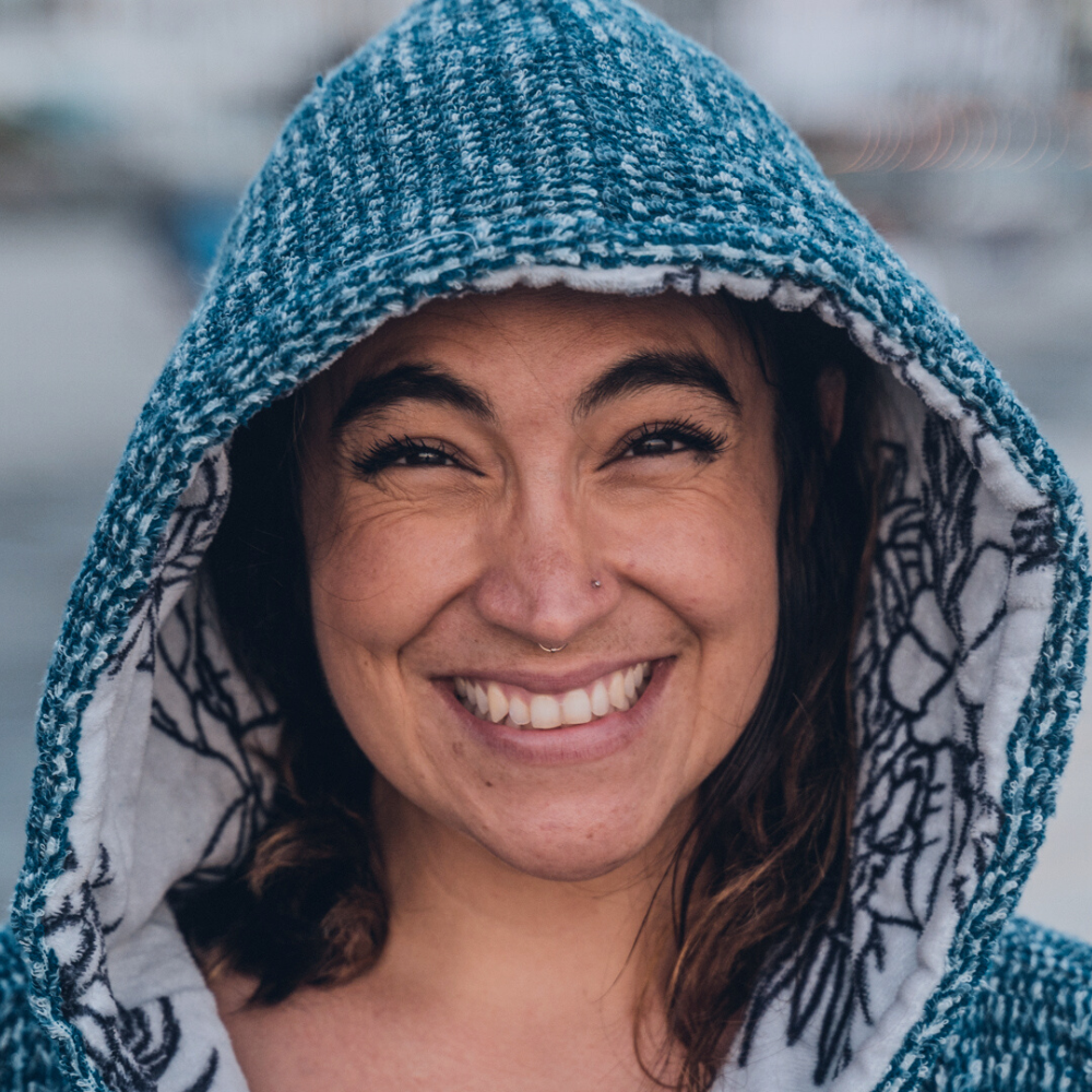 Blanket Hoodie | Indigo Surf Poncho | 100% Cotton Wearable Blanket Robe | As Seen on Netflix's Beef Season 2