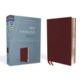 NIV, Thinline Bible, Bonded Leather, Burgundy, Red Letter Edition - Bonded Leather