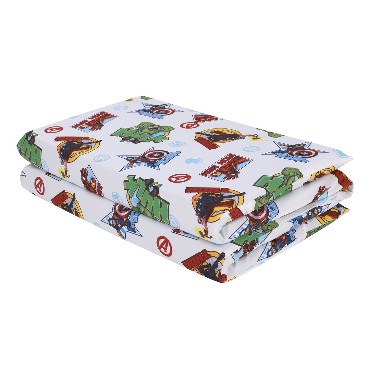 The Avengers I Am A Hero Blue, Green, Red, and Yellow Preschool Nap Pad Sheet