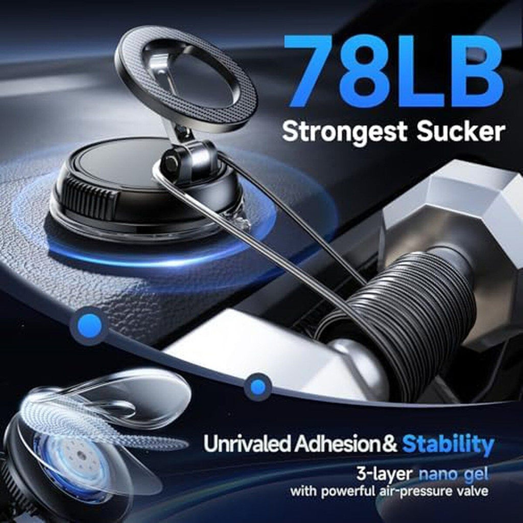 Magnetic Car Phone Holder Mount 78 lb Suction Cup