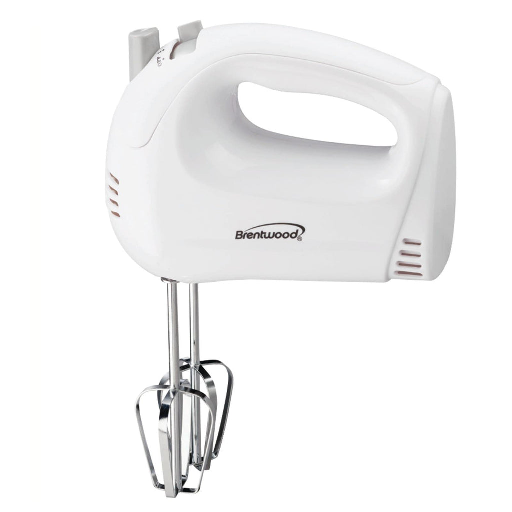 Brentwood 5-Speed White Hand Mixer