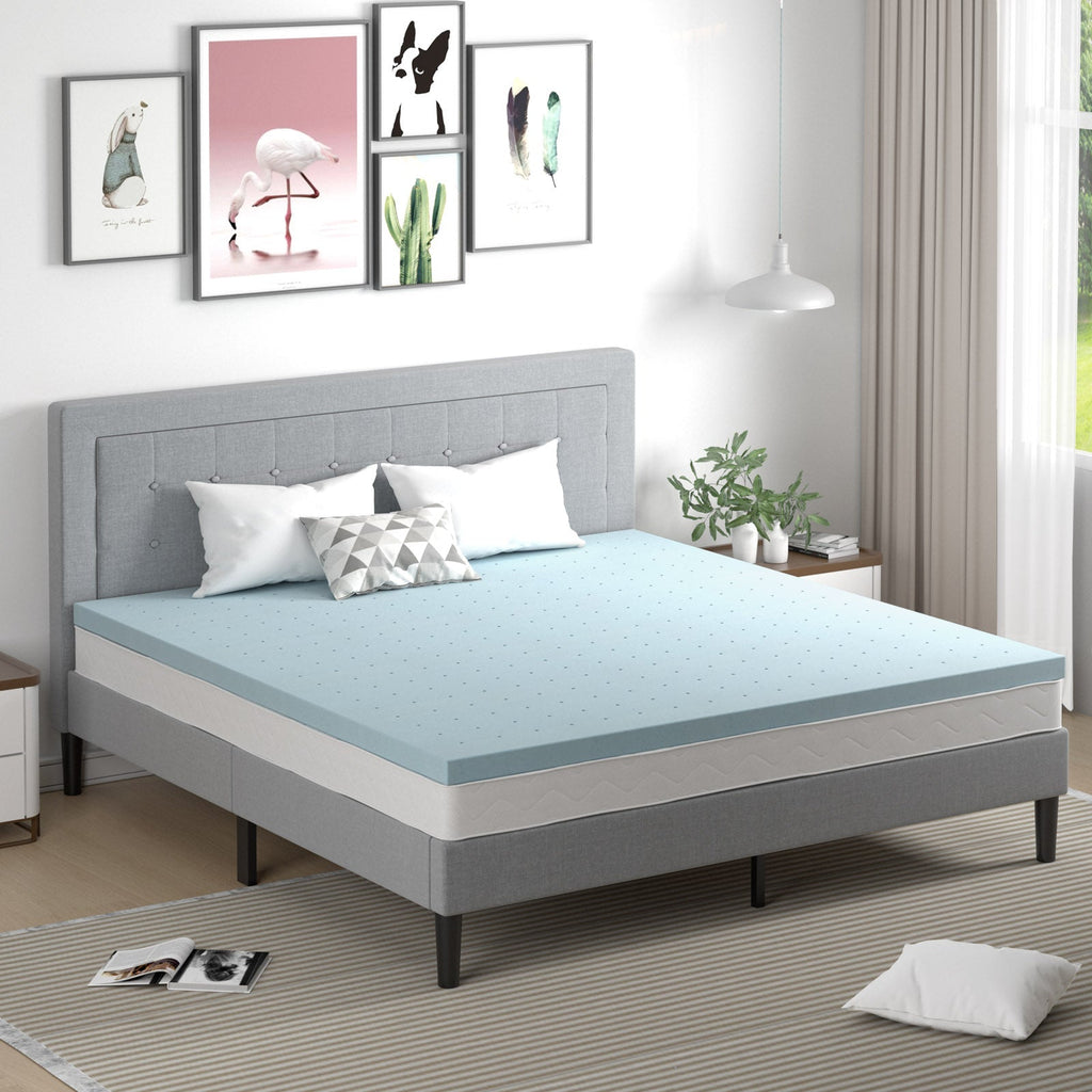 4 Inch Gel Injection Memory Foam Mattress Top Ventilated Mattress Double Bed