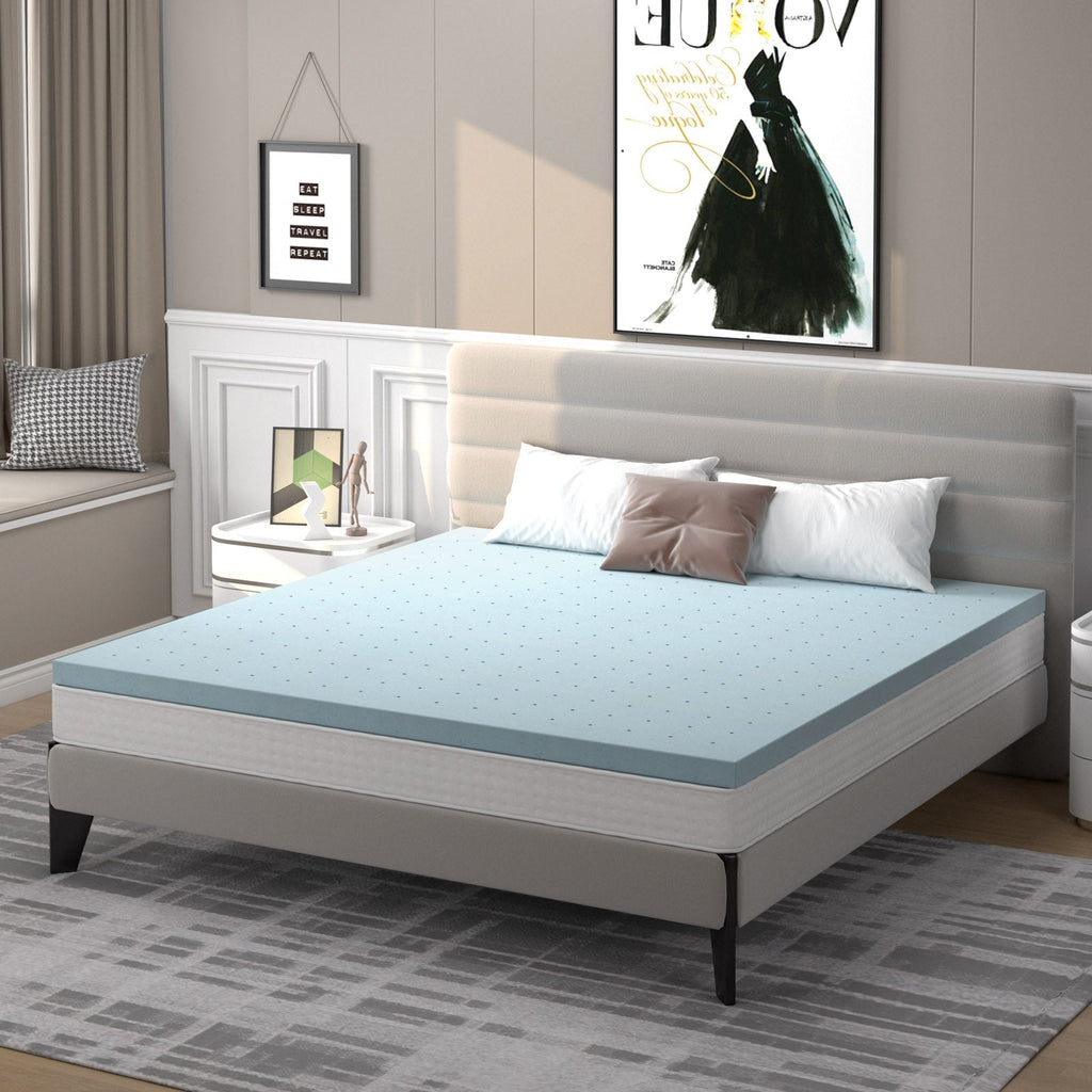 4 Inch Gel Injection Memory Foam Mattress Top Ventilated Mattress Double Bed
