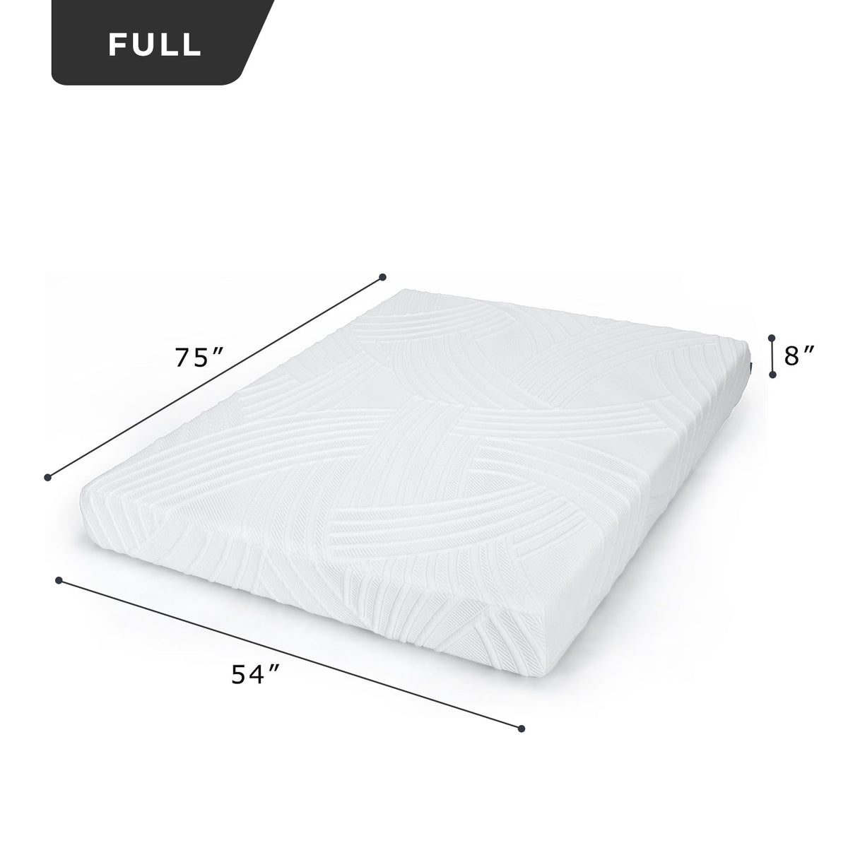 8 Inch Memory Foam Mattress with Poly Jacquard Fabric Cover
