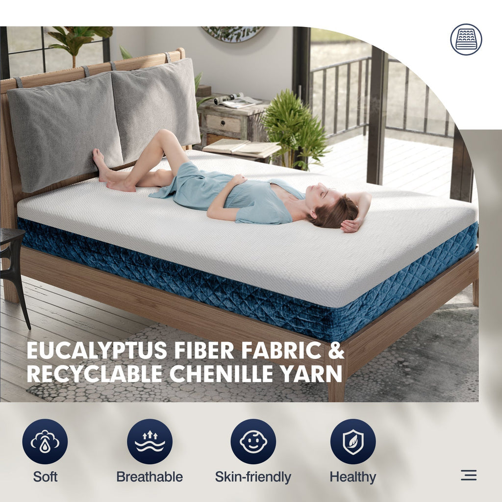 10 Inch Mattress with Jacquard Fabric Cover in a Box