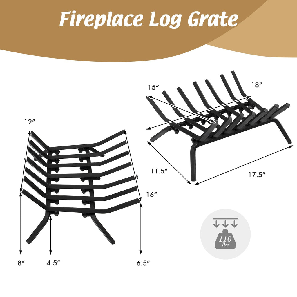 31/25/18 Inch Fireplace Grate for Outdoor Fire Pit