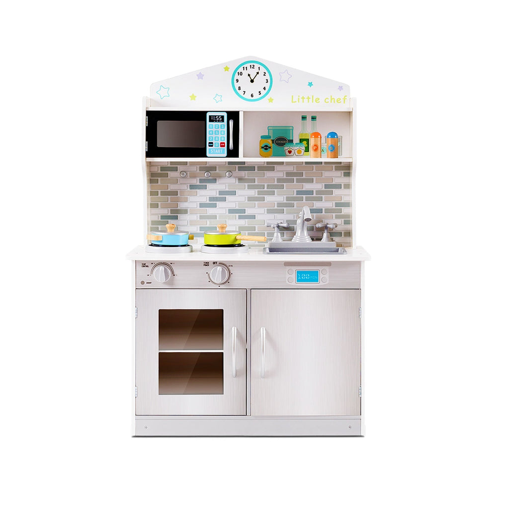 Kids Wooden Pretend Cooking Playset Cookware