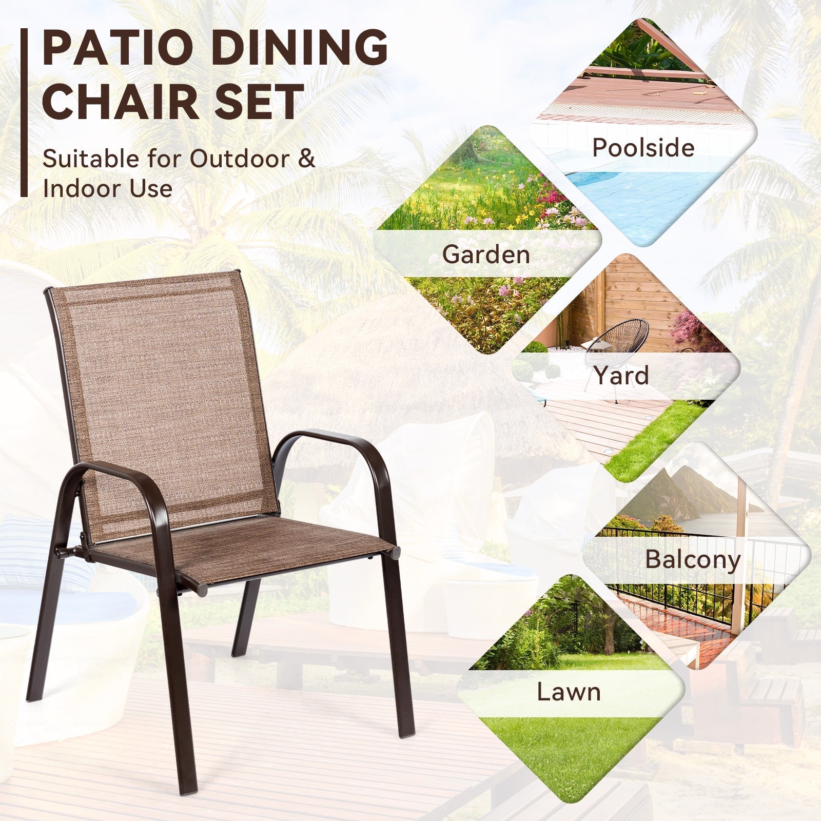 2 Pcs Patio