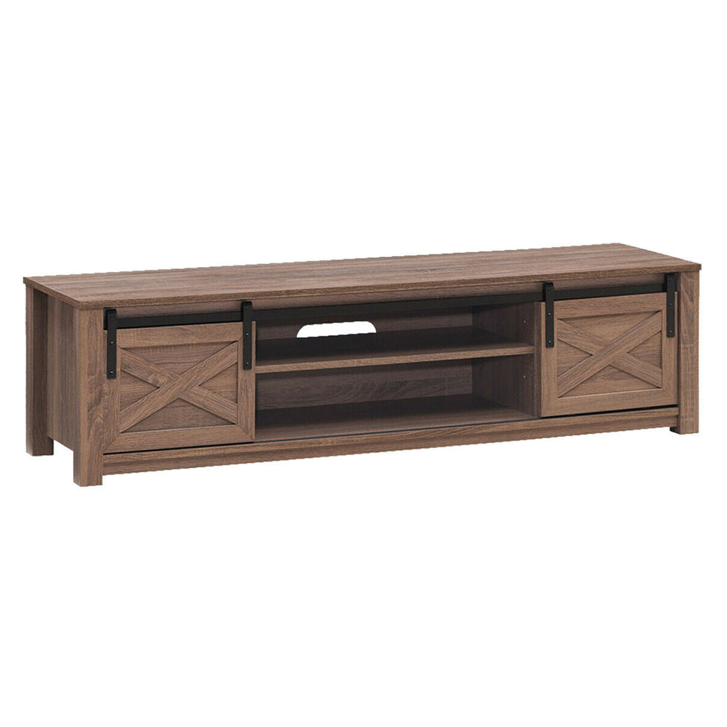 65 Inch Flat Sliding Barn Door TV Stand