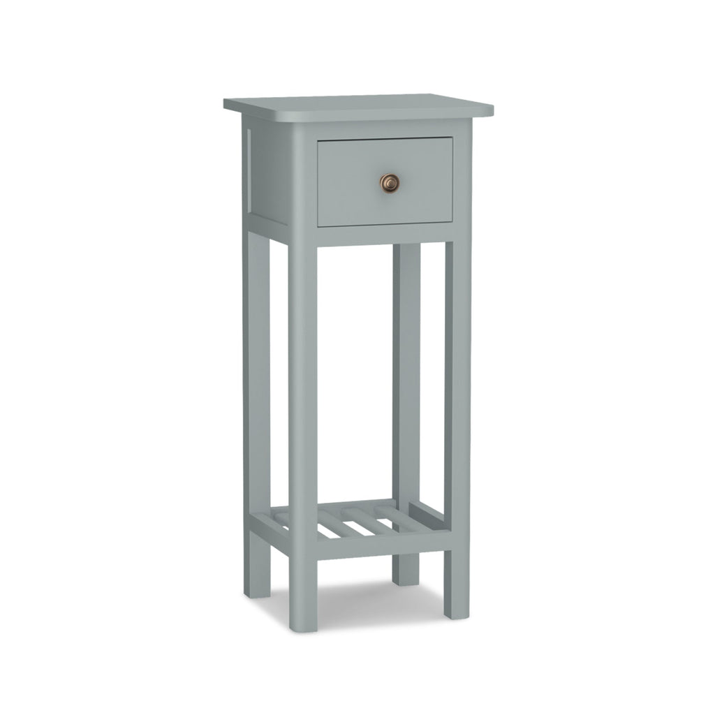 2 Tier Slim Nightstand Bedside Table with Drawer Shelf