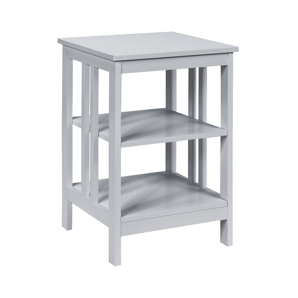 2 Pieces 3-Tier Nightstand with Reinforced Bars and Stable Structure