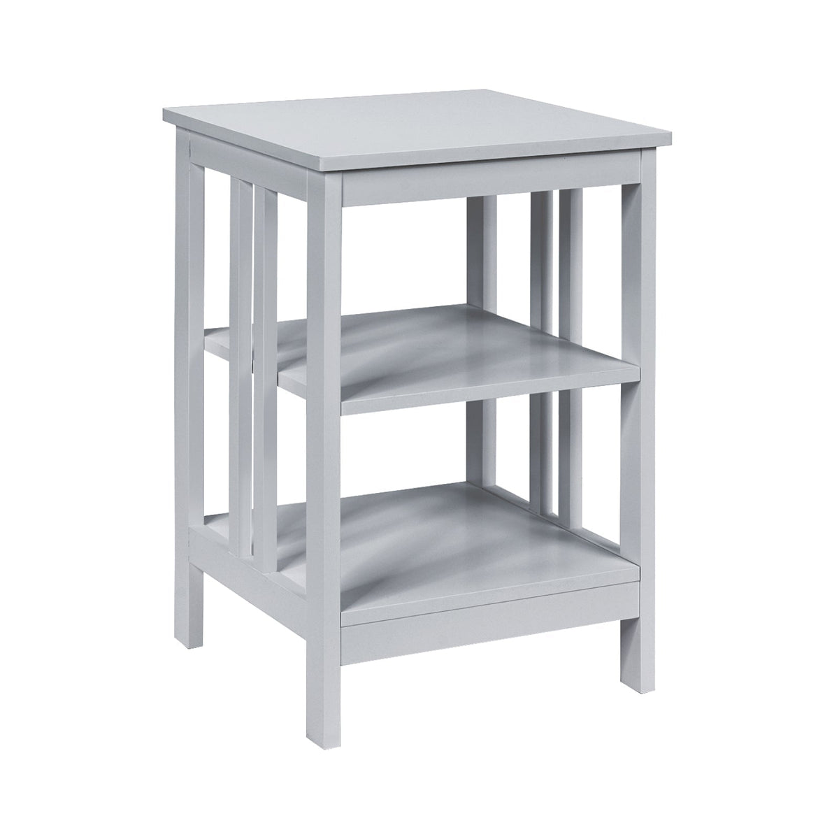 2 Pieces 3-Tier Nightstand with Reinforced Bars and Stable Structure