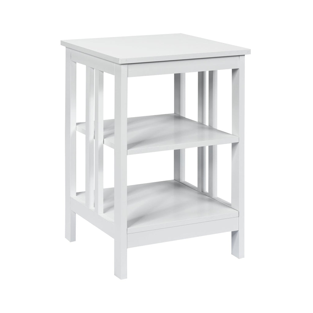 2 Pieces 3-Tier Nightstand with Reinforced Bars and Stable Structure