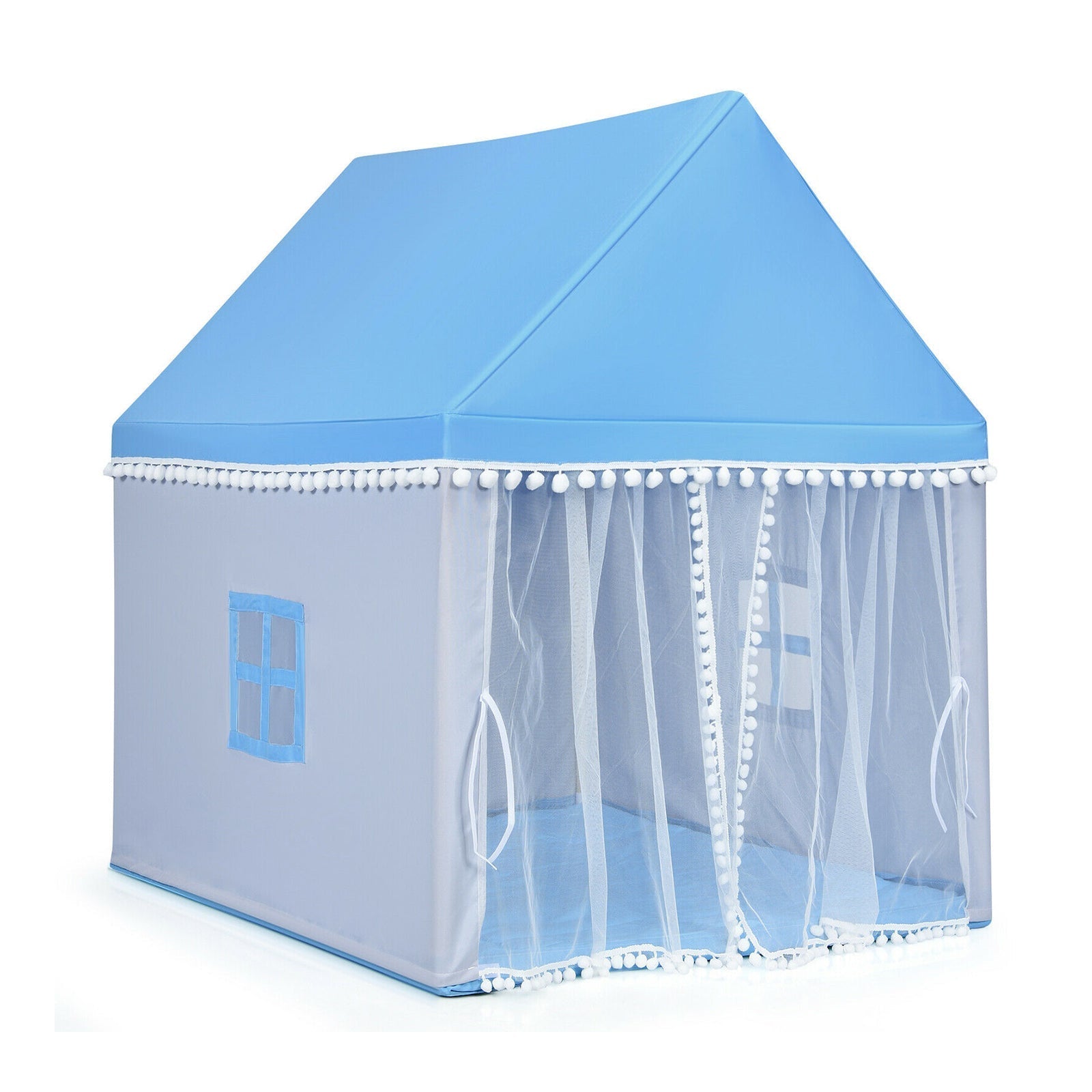 Kids Play Tent Large Playhouse Children Play Castle Fairy Tent Gift with Mat
