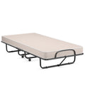 Rollaway Guest Bed with Sturdy Steel Frame and Memory Foam Mattress Made in Italy