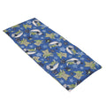 The Child Cutest in the Galaxy Blue, Green and Gray Grogu, Hover Pod, and Stars Preschool Nap Pad Sheet