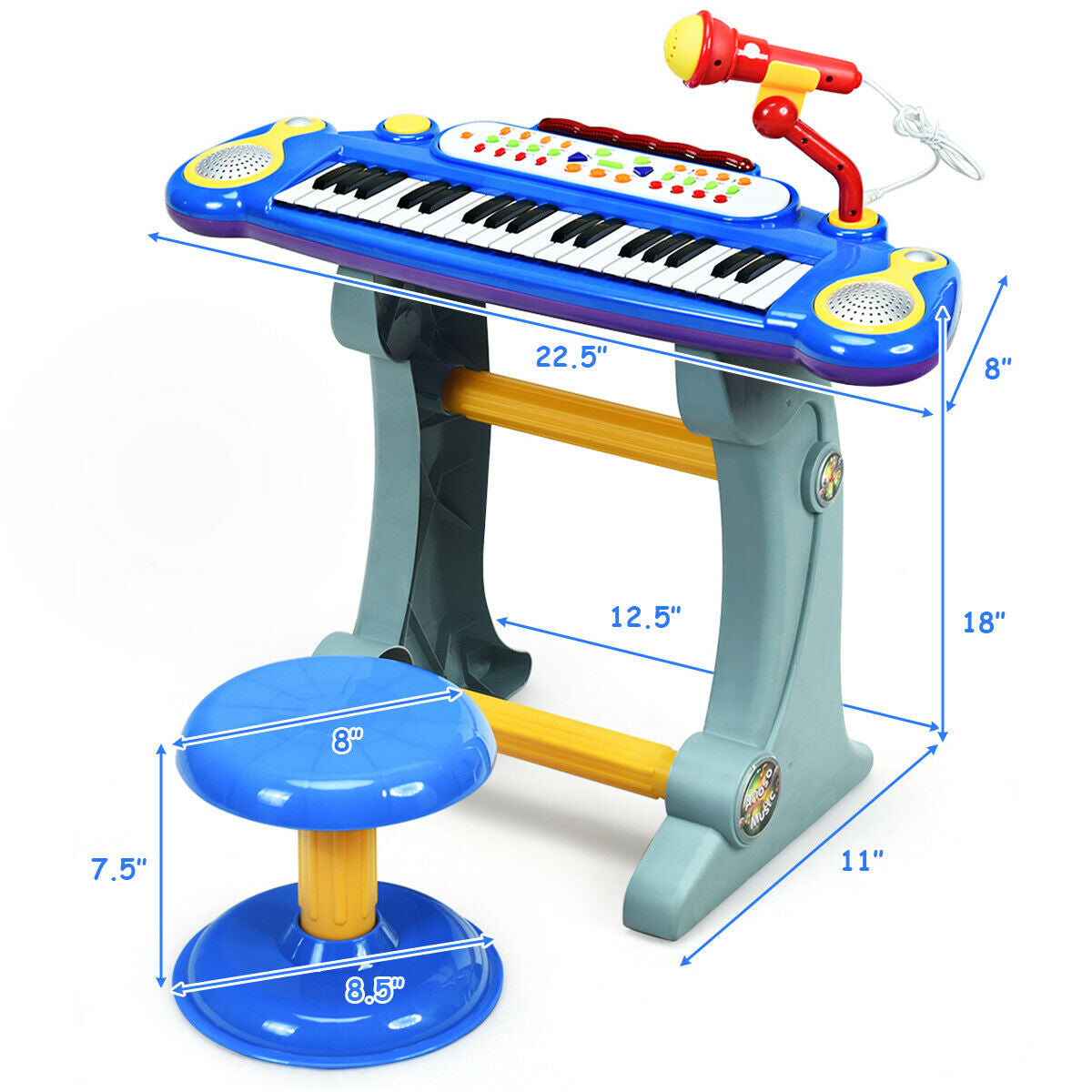 37 Key Electronic Keyboard Kids Toy Piano