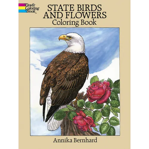 State Birds and Flowers Coloring Book - Paperback