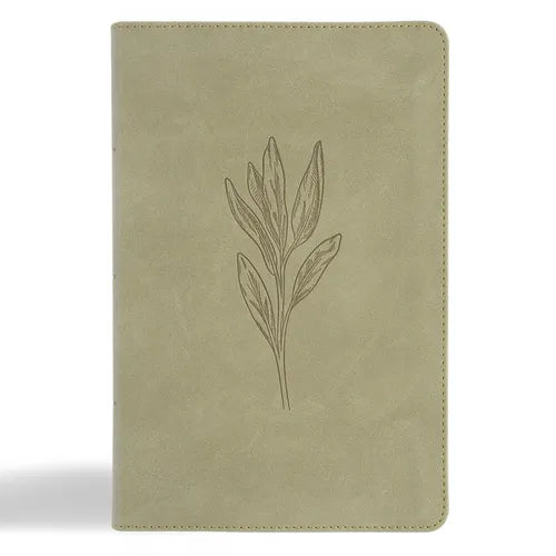 CSB Large Print Personal Size Reference Bible, Digital Study Edition, Sage Suedesoft Leathertouch - Imitation Leather